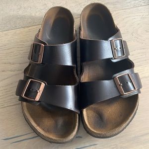 dark brown leather men’s Birkenstocks size 11.5